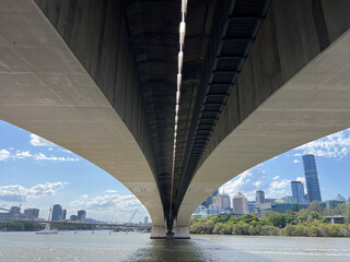 Capatin Cook bridge in Brisbane city Queensland Australia