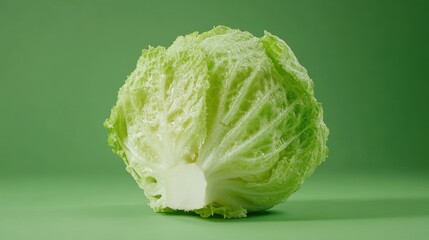 Fototapeta premium Fresh Green Lettuce on Vibrant Background