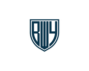 BWY logo design vector template. BWY