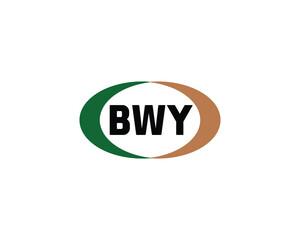 BWY logo design vector template. BWY