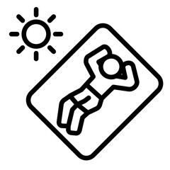 Sunbathing Icon