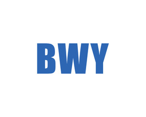 BWY logo design vector template. BWY