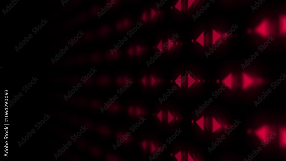 Poster red arrows pointing right: digital direction on dark background