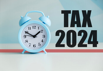 Tax income refund concept in office