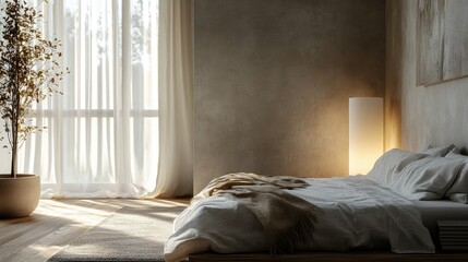 Modern Cozy Bedroom with Natural Light