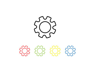 Gear icon vector logo design template
