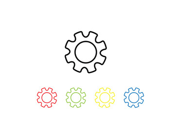 Gear icon vector logo design template