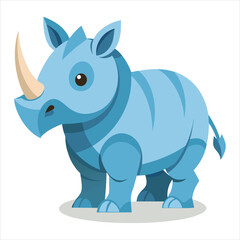 rhino vector art and illustration on white background