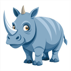 rhino vector art and illustration on white background