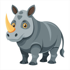 rhino vector art and illustration on white background