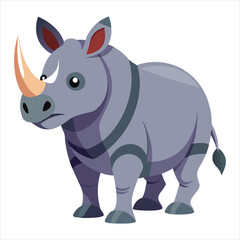 Fototapeta premium rhino vector art and illustration on white background