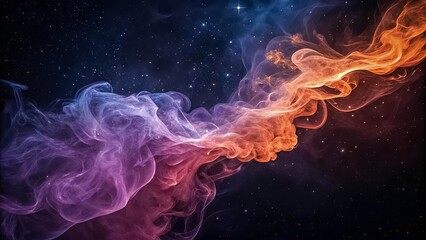 Obraz premium Cosmic Dance of Swirling Nebulas, A Symphony of Light and Color in the Infinite Vastness