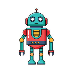 robot on white background