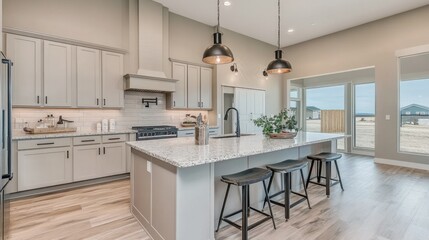Modern Kitchen with Open Layout and Natural Lighting