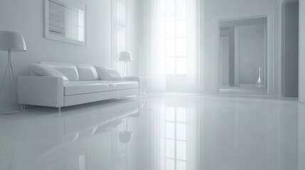 Bright Modern Living Room with Minimalist Design