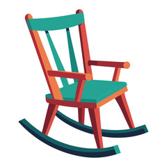 rocking chair on white background