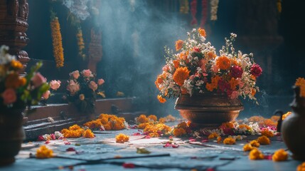 banner background for national Govardhan puja day blank mockup template for advertisement purpose