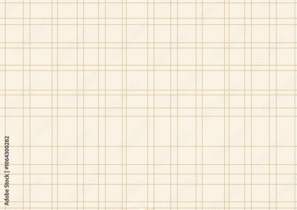 Poster minimalist seamless pattern featuring light brown grid lines on a white background. the design uses 