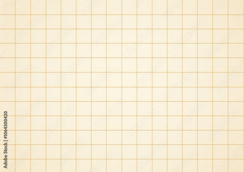 Poster minimalist seamless pattern featuring light brown grid lines on a white background. the design uses 