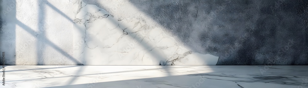 Poster marble surface with window light and shadow