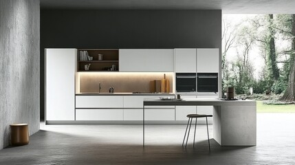Modern Minimalist Kitchen Design in Neutral Tones