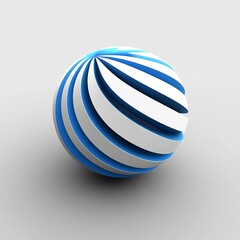 Obraz premium 3D Line Art Globe Logo for Creative Branding
