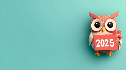 Obraz premium Owl Holding 2025 Sign