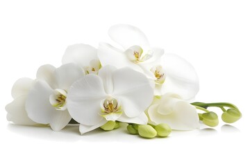 Orchid Flower Isolated on White Background.
