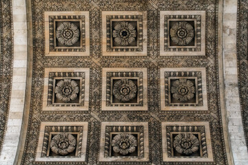 detail of the facade Arc de Triomphe