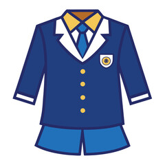Naklejka premium school uniform on white background