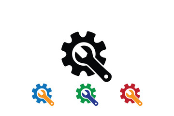 Gear icon vector logo design template 