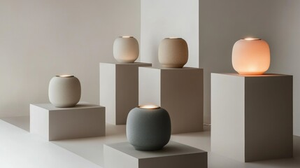 Modern Minimalist Decorative Lamps on Display