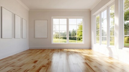 Bright and Spacious Empty Room with Natural Light