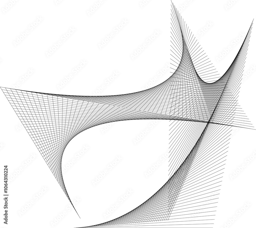 Poster wave lines background.abstract lines on black background. vector illustration. curved wavy lines. de