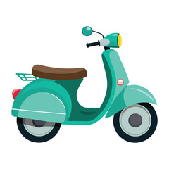 vector scooter on white background