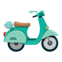 vector scooter on white background