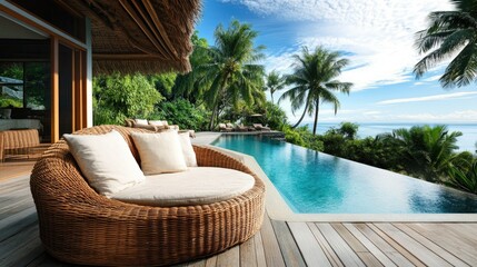 Serene Poolside Retreat with Tropical Vibes