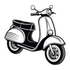 vector scooter on white background
