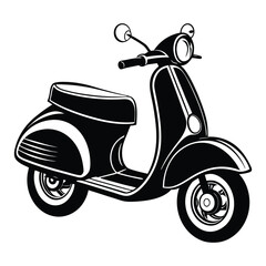 vector scooter on white background