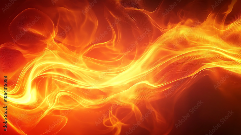Poster abstract fiery patterns with vibrant colors, showcasing dynamic movement and intense heat, perfect f