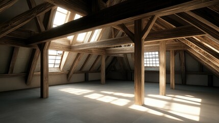 Spacious Vintage Attic with Natural Light