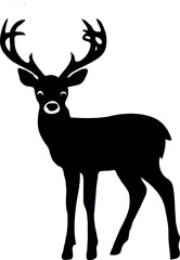 Deer silhouette vector art illustration image