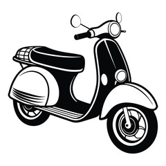vector scooter on white background