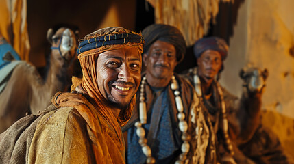 Middle Eastern men in traditional attire.