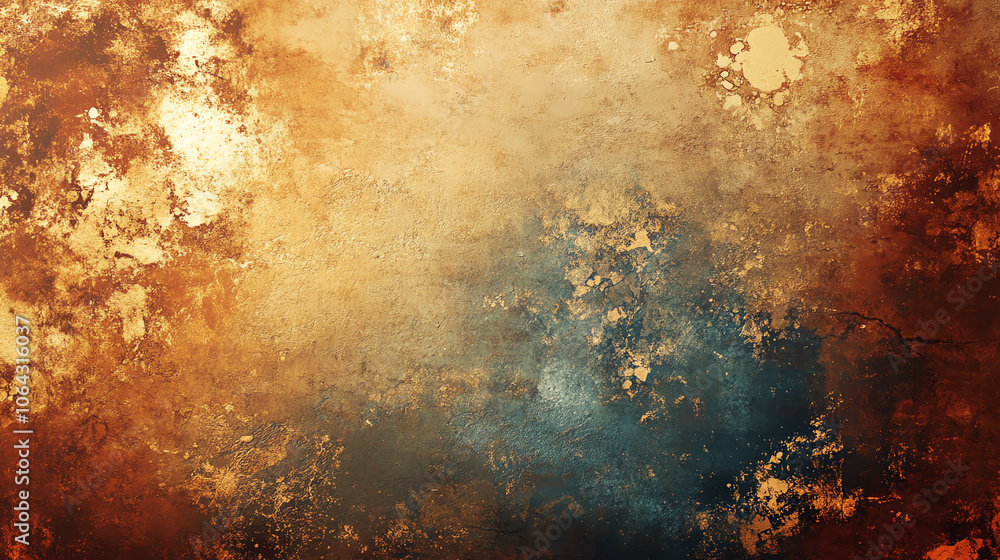 Poster abstract textured background with warm and cool tones blending, perfect for design projects.