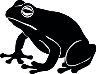 Frog silhouette vector art illustration 