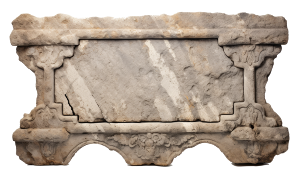  stone sign plate, on transparent background
