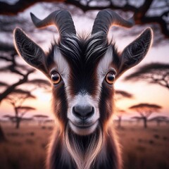 Fototapeta premium Ziegen Portrait