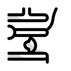 breast cancer detection tool icon with shady style, perfect for user interface projects