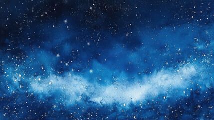 Naklejka premium beautiful watercolor winter background with drifting snowflakes creates serene atmosphere